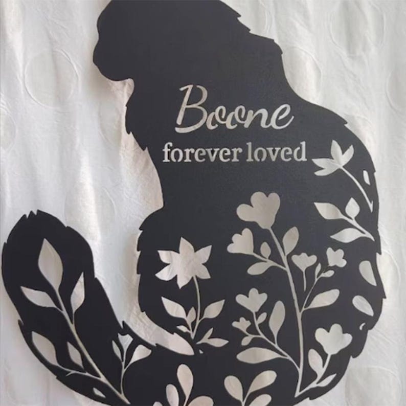 In Loving Memory of Cat Memorial Plaque Sign, Cat Cemetery Sign, Cat Passing Away Gifts, Pet Memorial Engraved Sign, Cat Garden Burial Stake