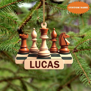 Personalized Personalized Chess Christmas Ornament, Christmas Gift For Chess Lover, Chess Christmas Ornament, Chess Ornament Gift For Him