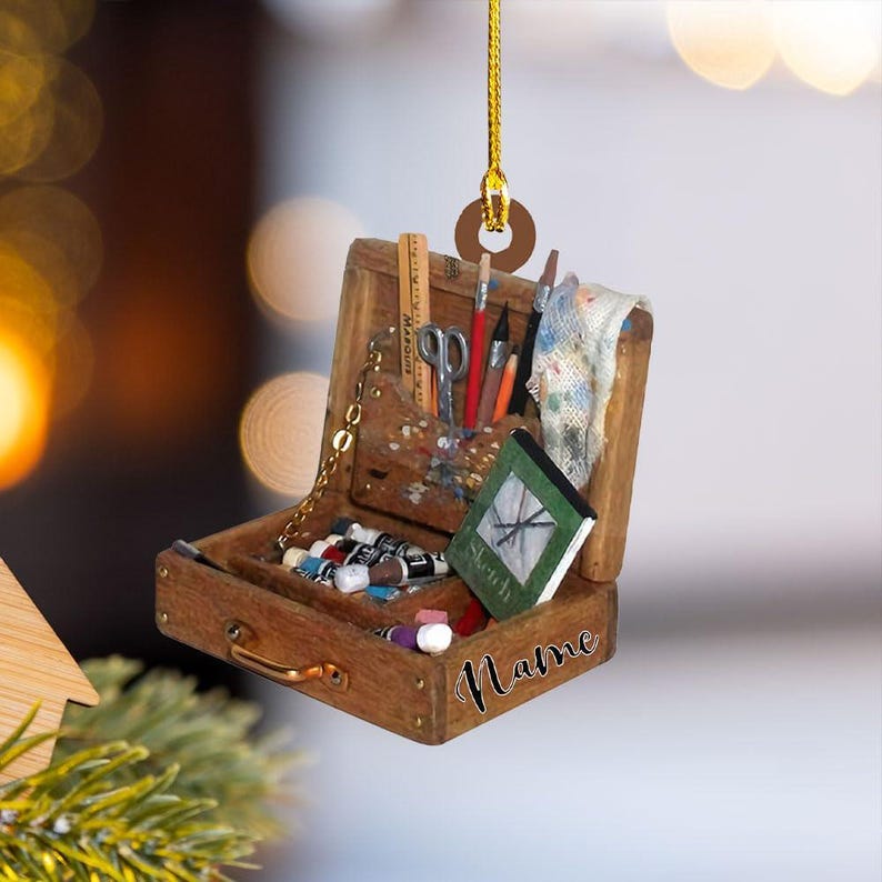 Custom Artist Ornament, Artist Gifts, Art Teacher Ornament, Artist Girl Ornament, Personalized Artist Ornament,Painters Gift,Gift For Artist