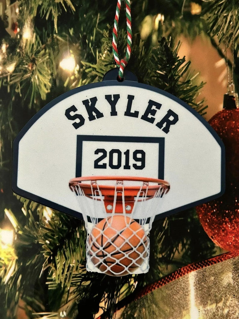 Basketball Ornament , Basketball, Basketball Keepsake, Basketball Gift, Holiday, Custom Ornament, Ornament, Christmas, Christmas Ornament