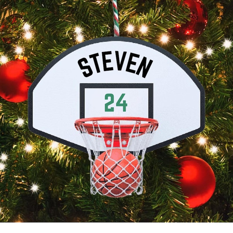 Basketball Ornament , Basketball, Basketball Keepsake, Basketball Gift, Holiday, Custom Ornament, Ornament, Christmas, Christmas Ornament