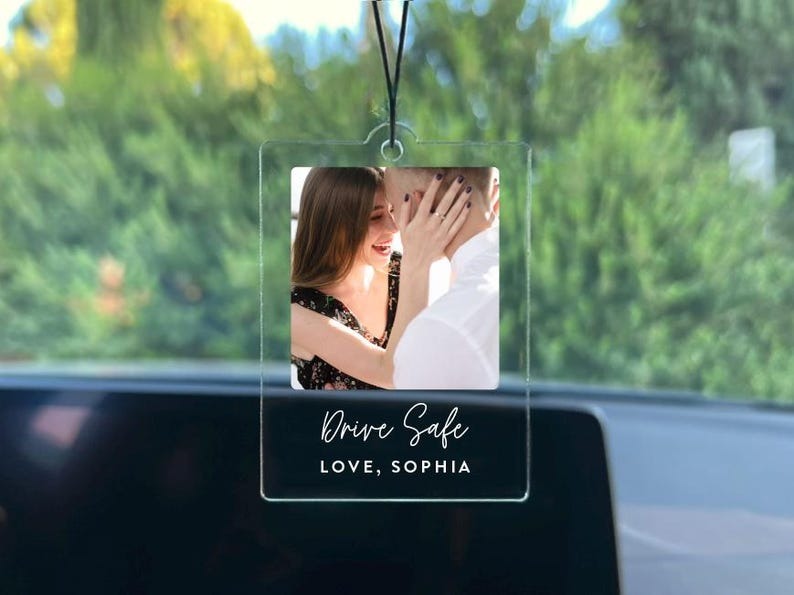 Personalized Photo Car Ornament: Custom Acrylic Picture