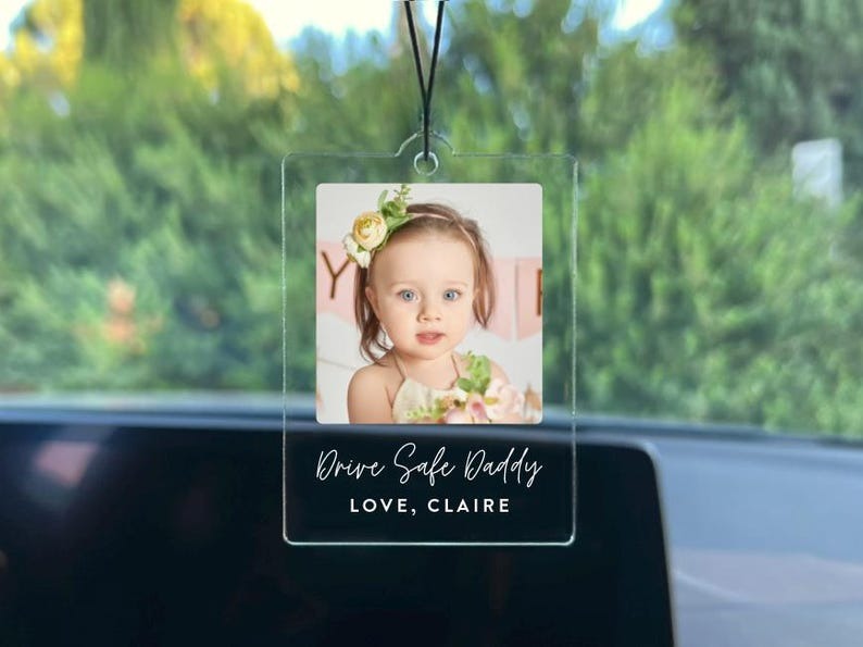 Personalized Photo Car Ornament: Custom Acrylic Picture