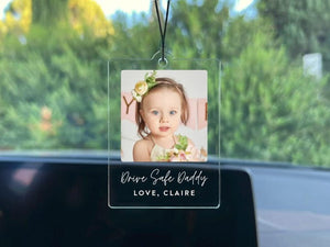 Personalized Photo Car Ornament: Custom Acrylic Picture