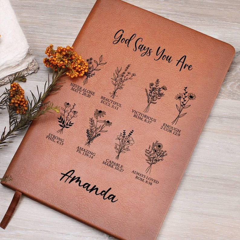 Personalized Prayer Journal, Christian Gift for Women, God Says You Are Gift, Positive Affirmations Journal, Christian Gift, Religious Gift