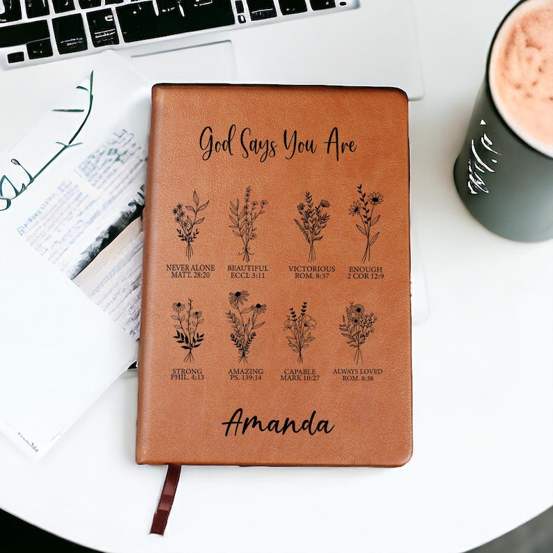 Personalized Prayer Journal, Christian Gift for Women, God Says You Are Gift, Positive Affirmations Journal, Christian Gift, Religious Gift