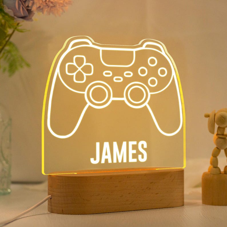 Personalized Game Console Night Light,Custom Game Console Desk Lamp,Gamer Room Decor,Gift for Gamer,Birthday Gift for Kids,Gaming Light