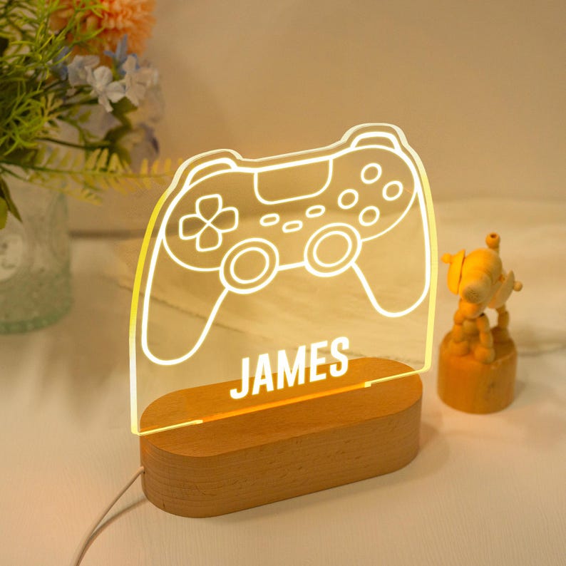 Personalized Game Console Night Light,Custom Game Console Desk Lamp,Gamer Room Decor,Gift for Gamer,Birthday Gift for Kids,Gaming Light
