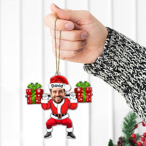 Gym Photo Ornaments, Custom Merry Liftmas Ornament, Weight Lifting Christmas Ornament, Workout Christmas, Weight Lifting Gift For Trainer