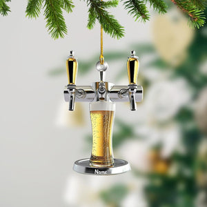 Bar Beer Tap Christmas Light Ornament, Christmas Tree Decor, Loved Bar Beer Tap Ornament, Xmas Hanging Ornament Gift