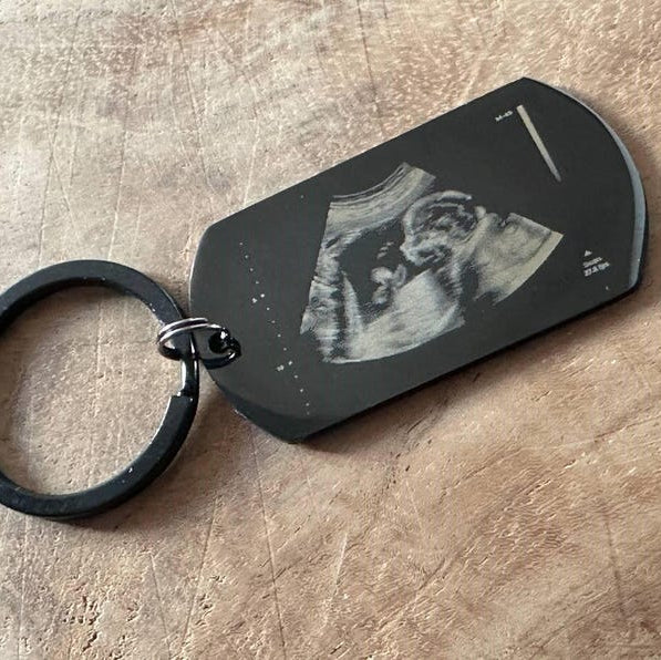 Personalized Ultrasound Keychain, Sonogram, Bump keyring, Baby Scan Gift, Bump keyring, Dad Birthday Gift from Bump