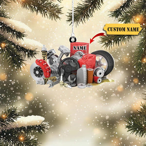 Custom Mechanic shaped acrylic christmas Ornament 2D, Car Mechanic Keepsake, Dad Mechanic Ornaments, Gift For Dad.