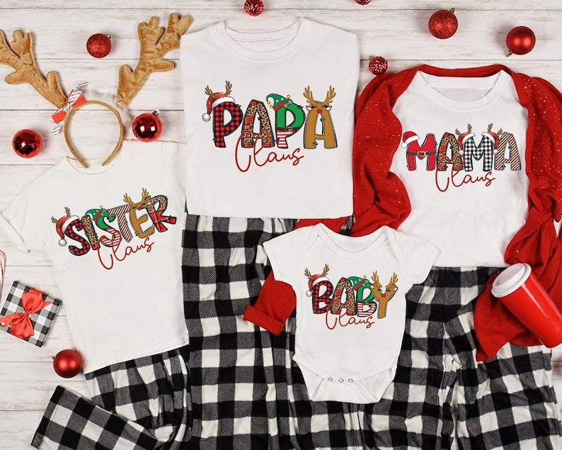 Family Claus Shirts Family Xmas TShirt, Family Christmas ,Matching Xmas, Family Christmas, Family Claus Shirts