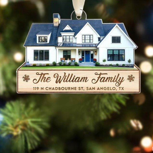 First Christmas In Our New Home Ornament, Custom House Address Ornament, New Home Keepsake, New House Ornament, Family Ornament, First Xmas