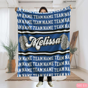 Personalized Cheerleading Blanket Custom Name Senior Cheer Gift Custom Cheer Coach Gift Competitive Cheer Team Gift For Cheerleader Blanket