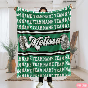 Personalized Cheerleading Blanket Custom Name Senior Cheer Gift Custom Cheer Coach Gift Competitive Cheer Team Gift For Cheerleader Blanket