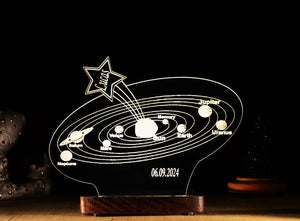 Personalized Solar System Night Light: Kids Room Decor