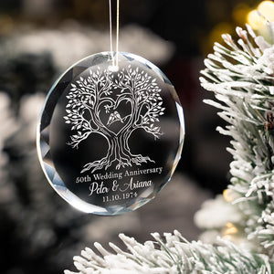Personalized 50th Anniversary Ornament, Golden Anniversary Gifts for Grandparents, Wedding Anniversary Ornament, Christmas Gift for Couples