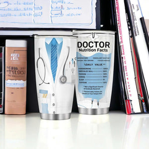 Custom Doctor Tumbler, Doctor Nutrition Facts, DR Graduation Gift, Doctor Gift Men, Appreciation Dr Gift, Gift For Dr, Doctor Christmas Gift