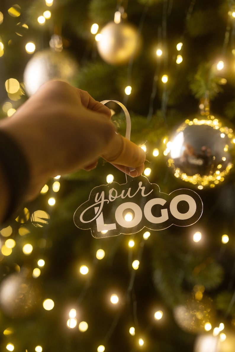 Custom Logo Christmas Ornaments Bulk Branded Holiday Decorations, Corporate Xmas Gifts & Business Branding