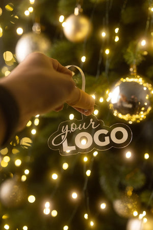Custom Logo Christmas Ornaments Bulk Branded Holiday Decorations, Corporate Xmas Gifts & Business Branding