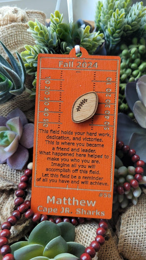 FOOTBALL HOMECOMING GIFT + Senior Night Banquet Bouquet Keepsakes + Placecard + Ornament + Gift Bag Tag + Goodie Bag + HoCo + Graduate