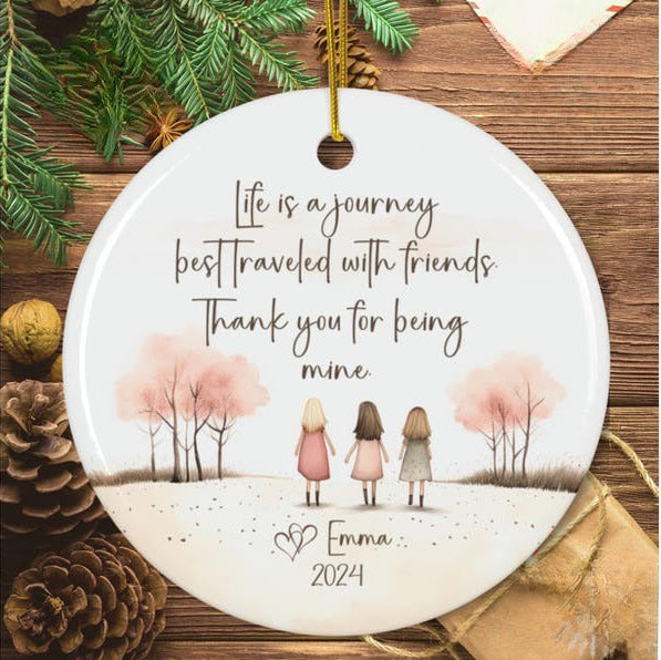 Friend Ornament, Personalized Friend Gift Ornament, Friend Christmas Ornament, Best Friends Ornament Gift, Custom Friend Gift Ornament