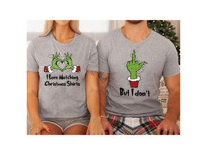 Couples Matching Christmas Shirts Funny, Matching Top Christmas Pajamas, Funny Xmas Tshirt Matching Christmas TShirts Ugly Sweater Party Tee