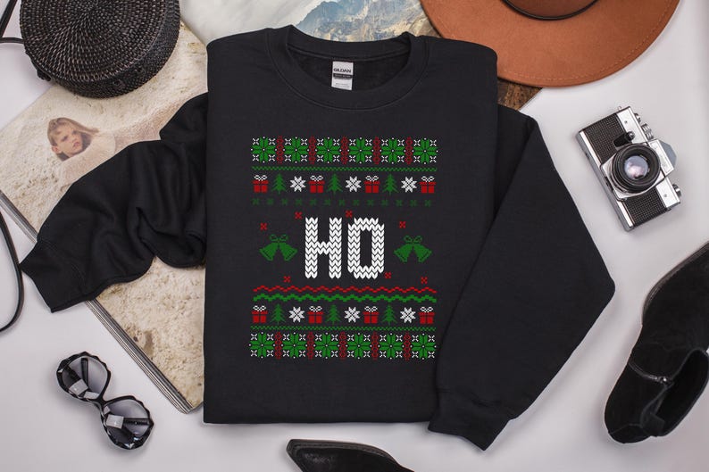 Funny Couple Ugly Christmas Sweatshirts, Couples Christmas shirt, Where's My Ho At Sweatshirt, Gift for Christmas ,Couple Matching TEE