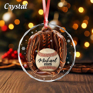 Custom Baseball Ornament: Personalized Team Name, Christmas Tree Decoration