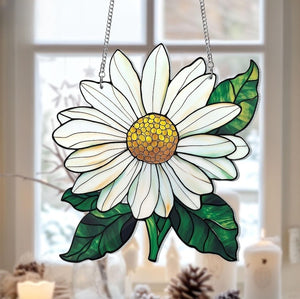 Birth Flower With Name Suncatcher Ornament, Birth Month Flower Acrylic Window Hanging, Birth Flower Memorial Gift, Mothers Day Gift For Mom