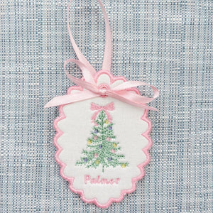 Custom Embroidered Christmas Ornament with Monogram, Baby's First Christmas, Wedding/Family est. Date