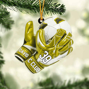 Personalized Soccer Goal Ornament, Soccer Goal Keeper Christmas Ornament, Soccer Lover Ornament, Soccer Team Xmas Gift