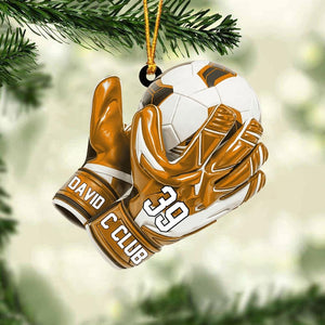 Personalized Soccer Goal Ornament, Soccer Goal Keeper Christmas Ornament, Soccer Lover Ornament, Soccer Team Xmas Gift
