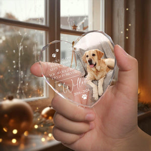 Custom Dog Photo Ornament, Dog Memorial Ornament, Personalized Dog Ornament, Forever Loved Dog Ornament, Pet Loss Keepsake,Dog Memorial Gift