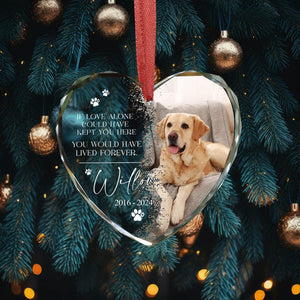 Custom Dog Photo Ornament, Dog Memorial Ornament, Personalized Dog Ornament, Forever Loved Dog Ornament, Pet Loss Keepsake,Dog Memorial Gift