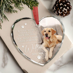 Custom Dog Photo Ornament, Dog Memorial Ornament, Personalized Dog Ornament, Forever Loved Dog Ornament, Pet Loss Keepsake,Dog Memorial Gift