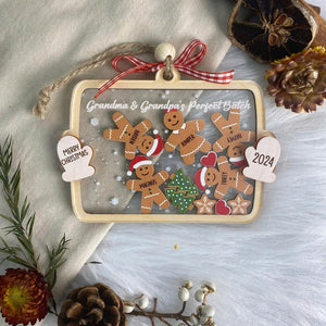 Custom Family Member Shaker Ornament, Custom Gingerbread Family Ornament, 4D Shake Family Ornament, Family Christmas Gifts, Family Keepsake