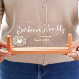 LED Light Desk Name Plate, Custom Desk Name Plate with Lights, Administrative Gift, Gift for Her, Office Decor, Boss Gifts, Graduation Gifts