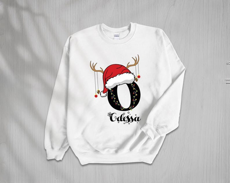 Family Christmas Name Long Sleeve Shirts, 2025 Monogrammed Family Christmas Long Sleeve Shirts, Personalized Christmas Family Sweatshirt