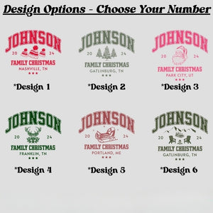 Custom Family Christmas Shirt Comfort Colors Matching Family Christmas Tshirt Personalized Name Christmas Shirt Vintage Santa Varsity Shirt