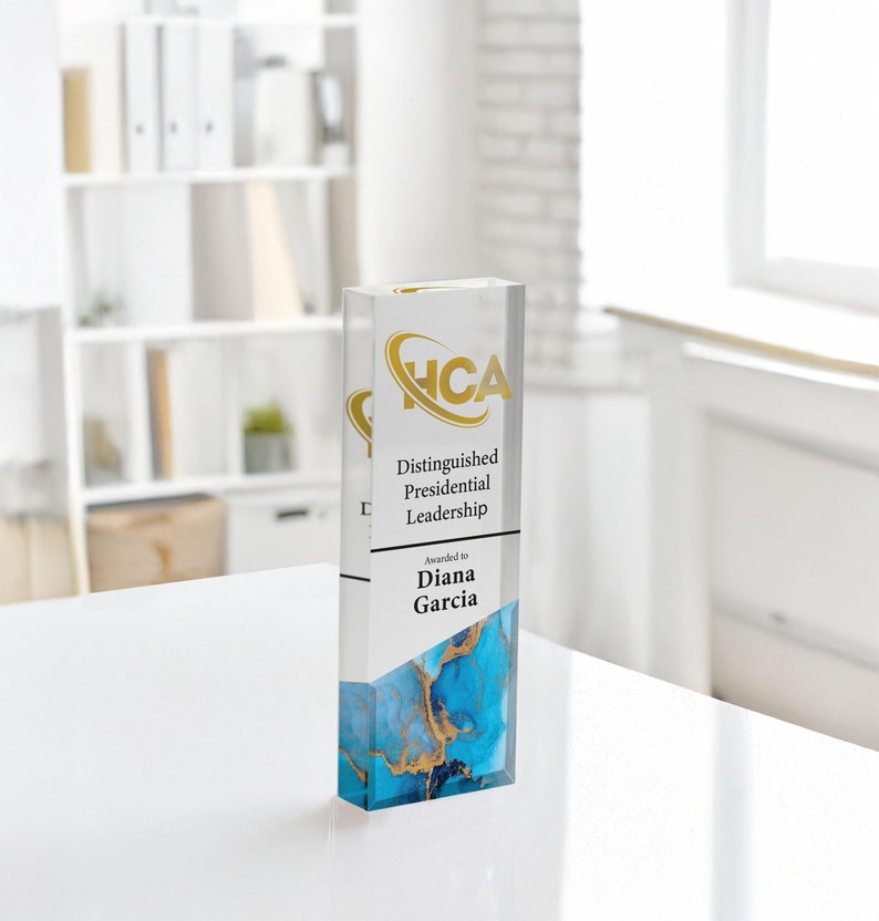Personalized Clear Award Plaque | Trophy Award | Corporate Trophy Award | Custom Award |
