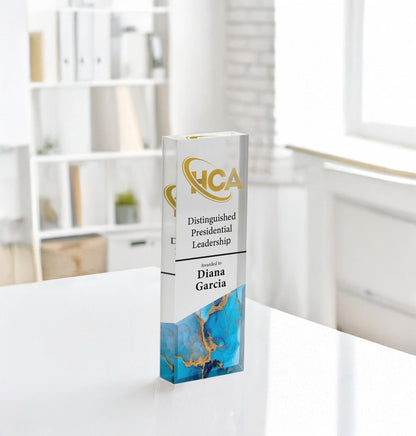 Personalized Clear Award Plaque | Trophy Award | Corporate Trophy Award | Custom Award |