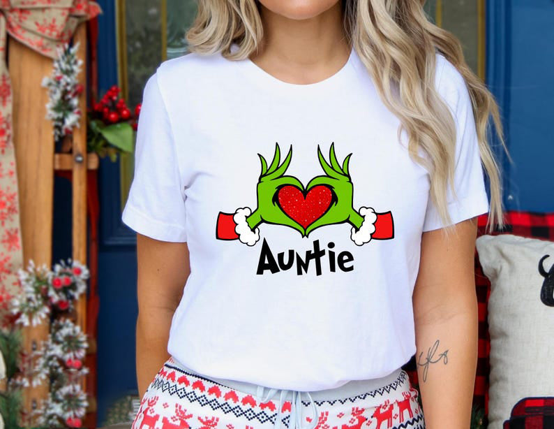 Custom Family Christmas 2025 Shirts: Personalized Holiday Tees Grinch Christmas Christmas Party Family Christmas Custom Matching Christmas Tshirts