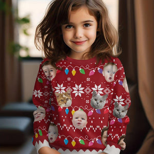 Custom Photo Ugly Christmas Sweater: Funny Family Gift ,Personalize Photo Sweatshirt,Funny face Sweatshirt,Custom Face Sweater,Pullover Sweater Christmas Party Gifts