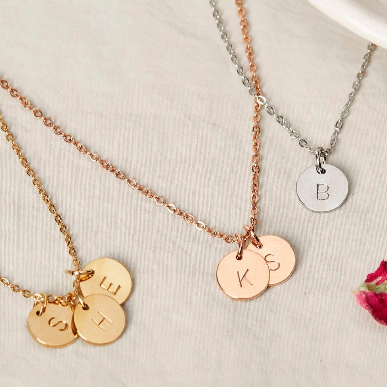 Personalized Initial Necklace Custom Pendant Jewelry Gift for Grandma Gift New Mom Gift Unique Handmade Jewelry Gift for Mom