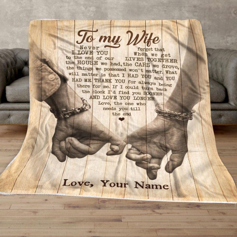 To My Wife Blanket, To My Wife Gift, Christmas Gift for Wife from Husband, Anniversary Gift For Wife, Custom Sherpa Blanket For Wife