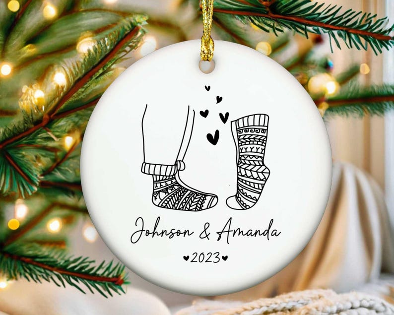 Couple's Name Christmas Ornament, First Christmas Couples Ornament, 2024 Christmas Gift, Keepsake Gifts, Gifts for Couple