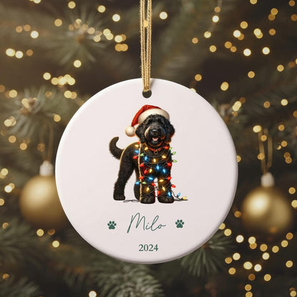 Custom Color GoldenDoodle Christmas Ornament, Goldendoodle Gift, Goldendoodle Ornament, Personalized Dog Ornament, Goldendoole, Dog Gift