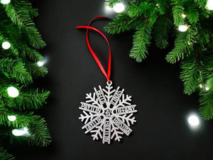 Grandkid names Christmas ornament, Family Christmas Ornament with Names, Personalized Ornament, Gift for Family, Grandparent gift